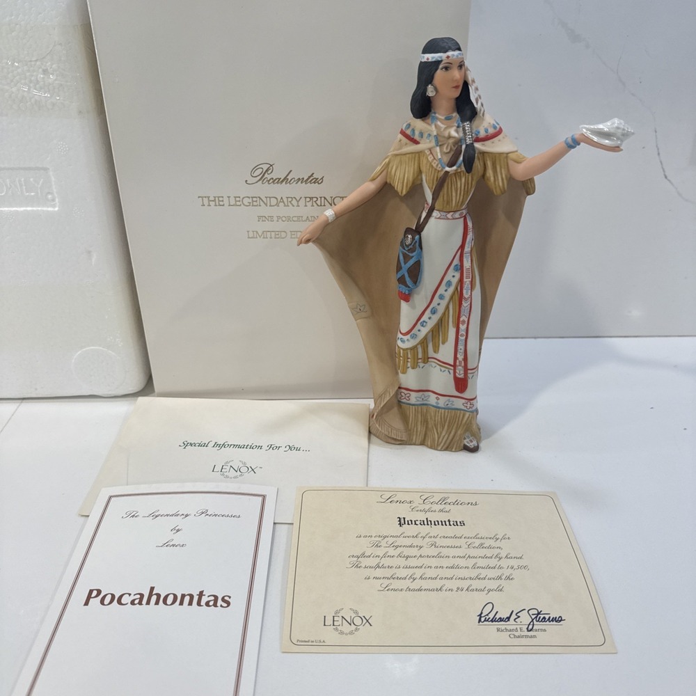 Lenox Legendary Princess POCAHONTAS mint in box  with certificate